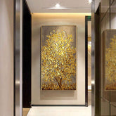 Paint by Numbers Tree Golden Yellow